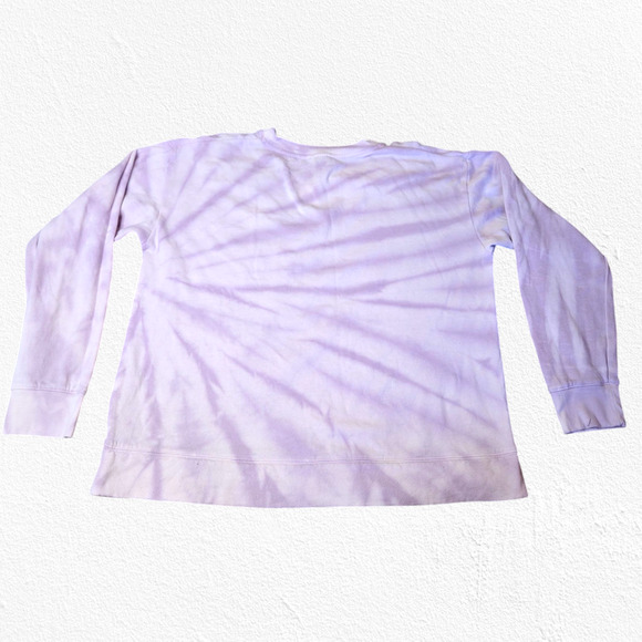 Splendid Lavender Purple Tie Dye Crewneck Light Relaxed Sweatshirt Size Medium - Picture 8 of 8